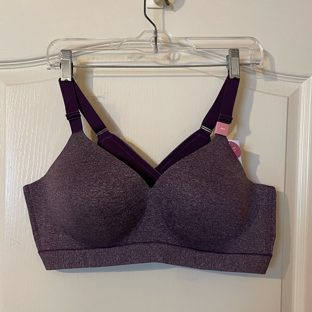 Cacique Purple Wireless Everyday Comfort Bra - Picture 3 of 10